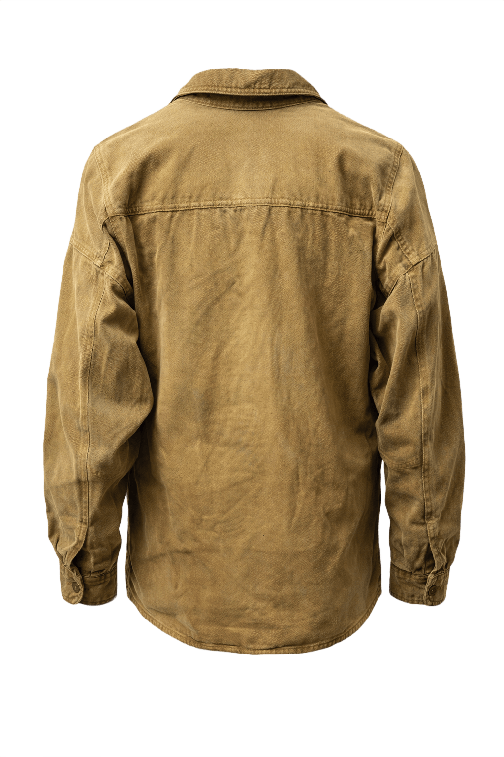 90s Carhartt Light Brown Canvas Shirt Jacket - Back View