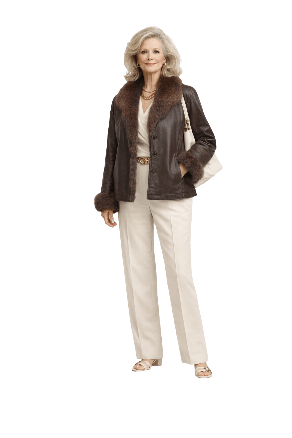 80s GRANDMA DID IT BETTER Dark Brown Leather - Model