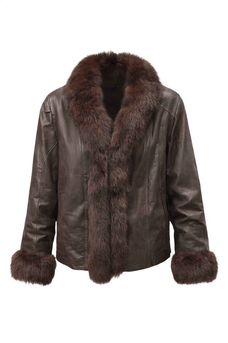 80s GRANDMA DID IT BETTER Dark Brown Leather - Front View