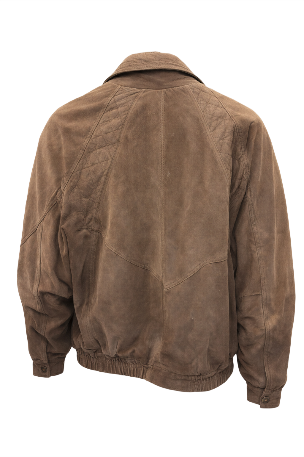90s Brown Suede Jacket - Back View