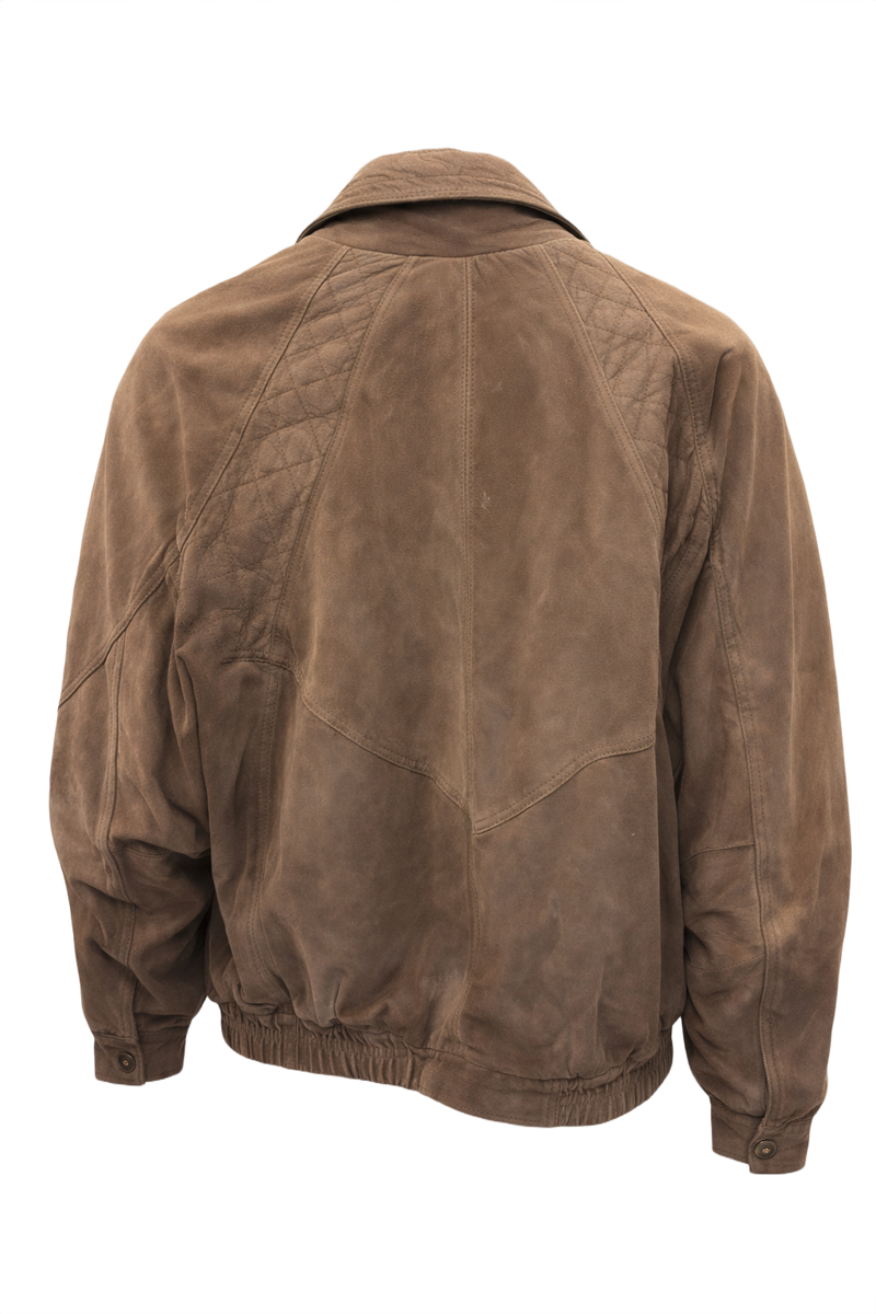 90s Brown Suede Jacket - Back View