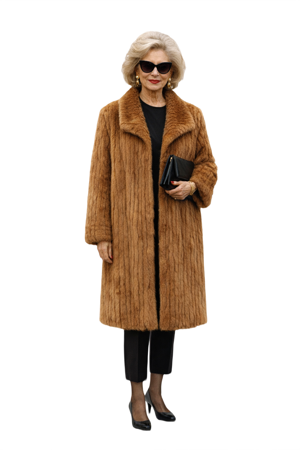 1980s Brown Fur Coat