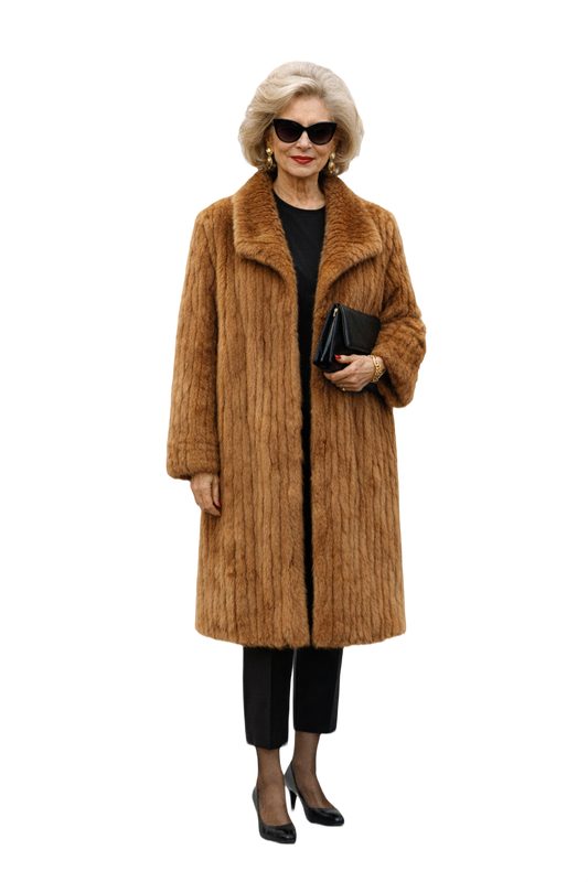 1980s Brown Fur Coat