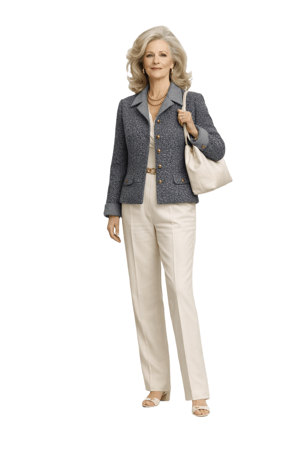 Unknown Grey Wool Jacket - Model