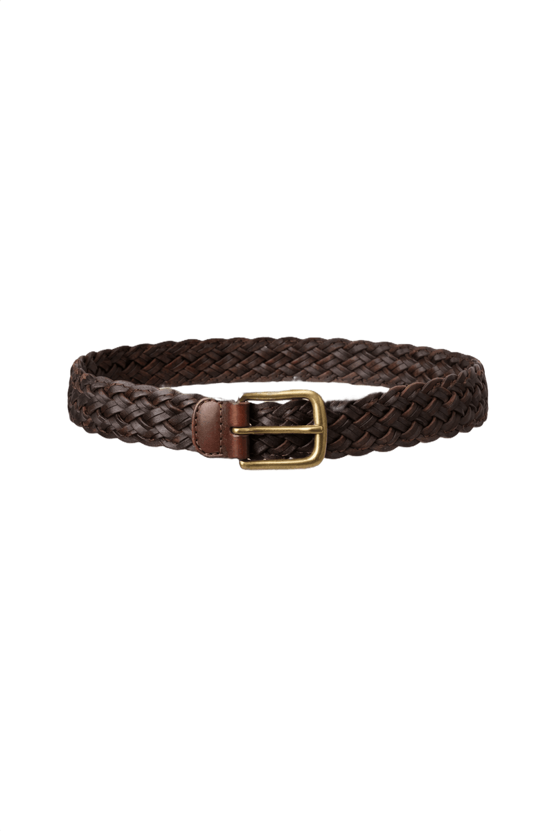Unknown Brown Leather Belt - Front View