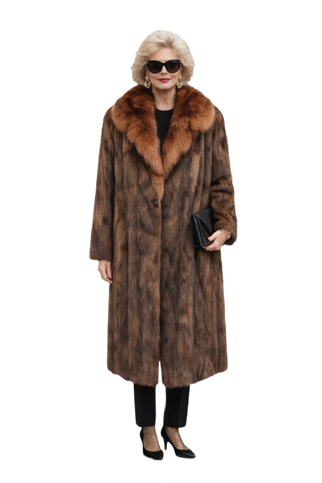 1980s Dark Brown Fur Coat - Model