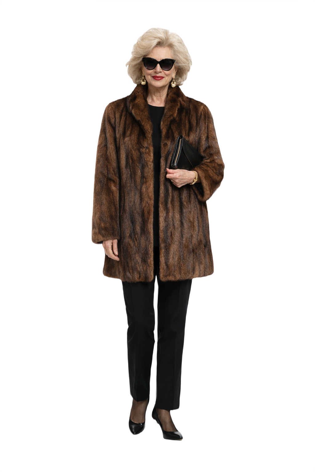 1980s Dark Brown Mink Fur Coat - Model