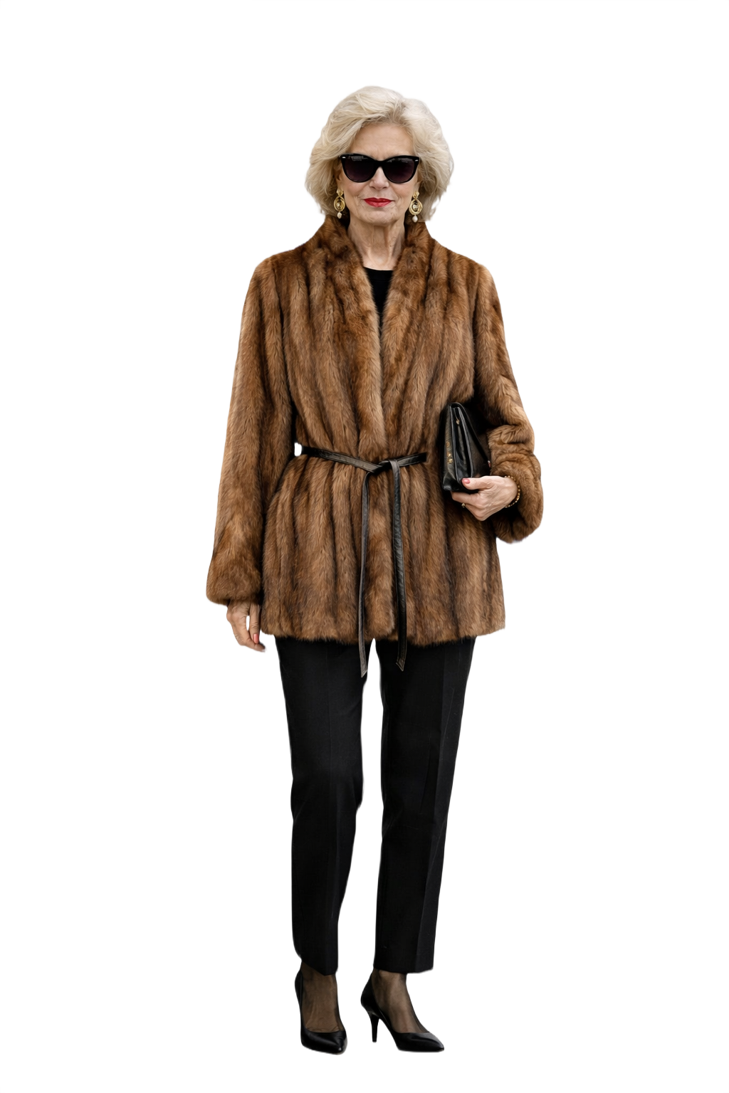 1980s Rich Brown Mink Fur Coat - Model