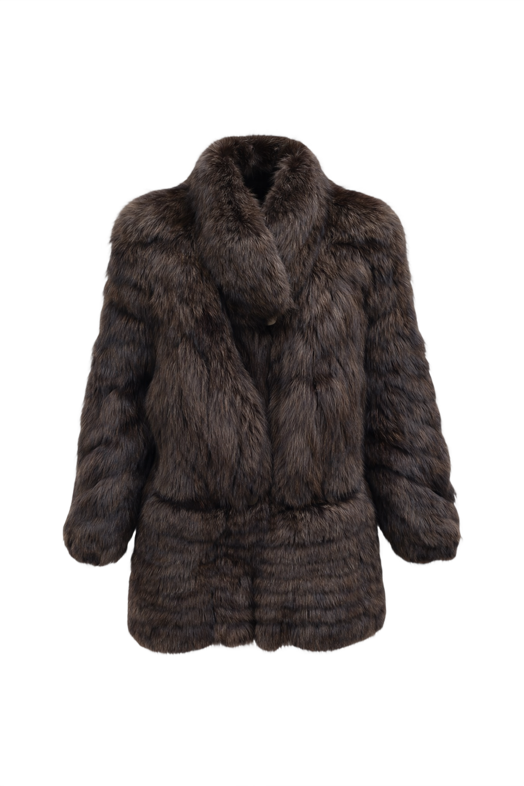 1980s Dark Brown Fur Coat - Front View