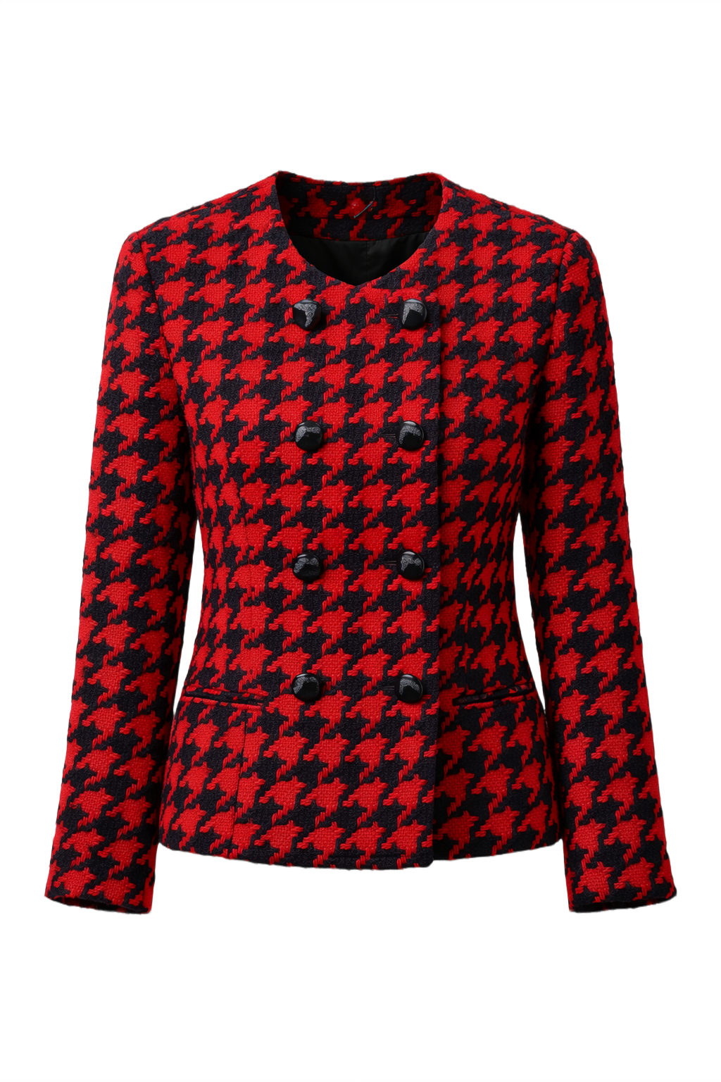 1980s Red Wool Blazer - Front View