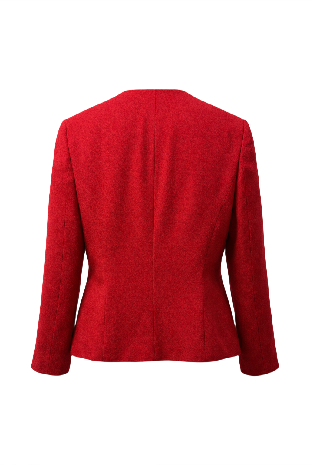 1980s Red Wool Blazer - Back View