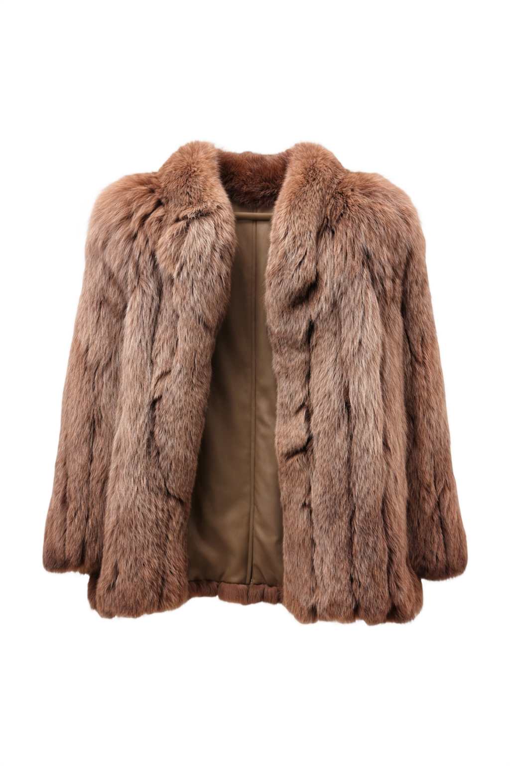 1980s Brown Fur Coat - Front View