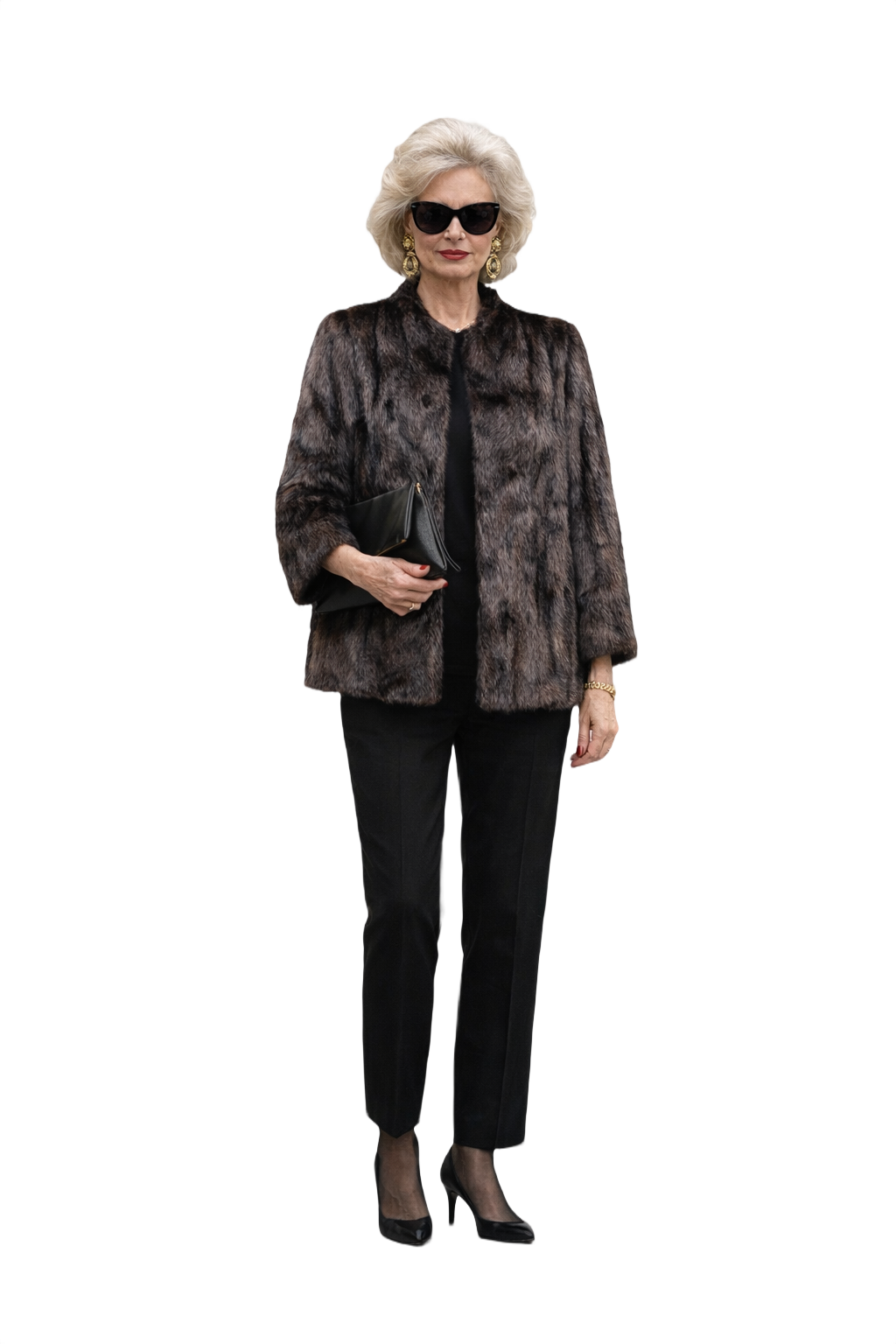 1980s Dark Brown Fur Coat - Model