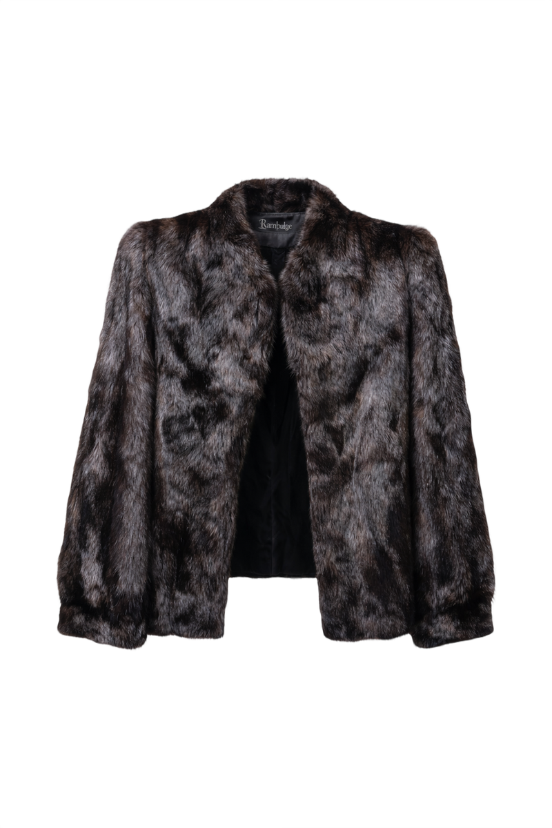 1980s Dark Brown Fur Coat - Front View