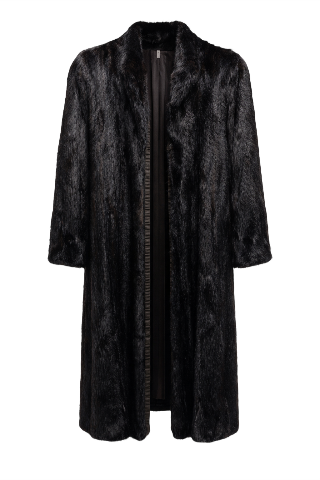 1980s Black Fur Coat - Front View