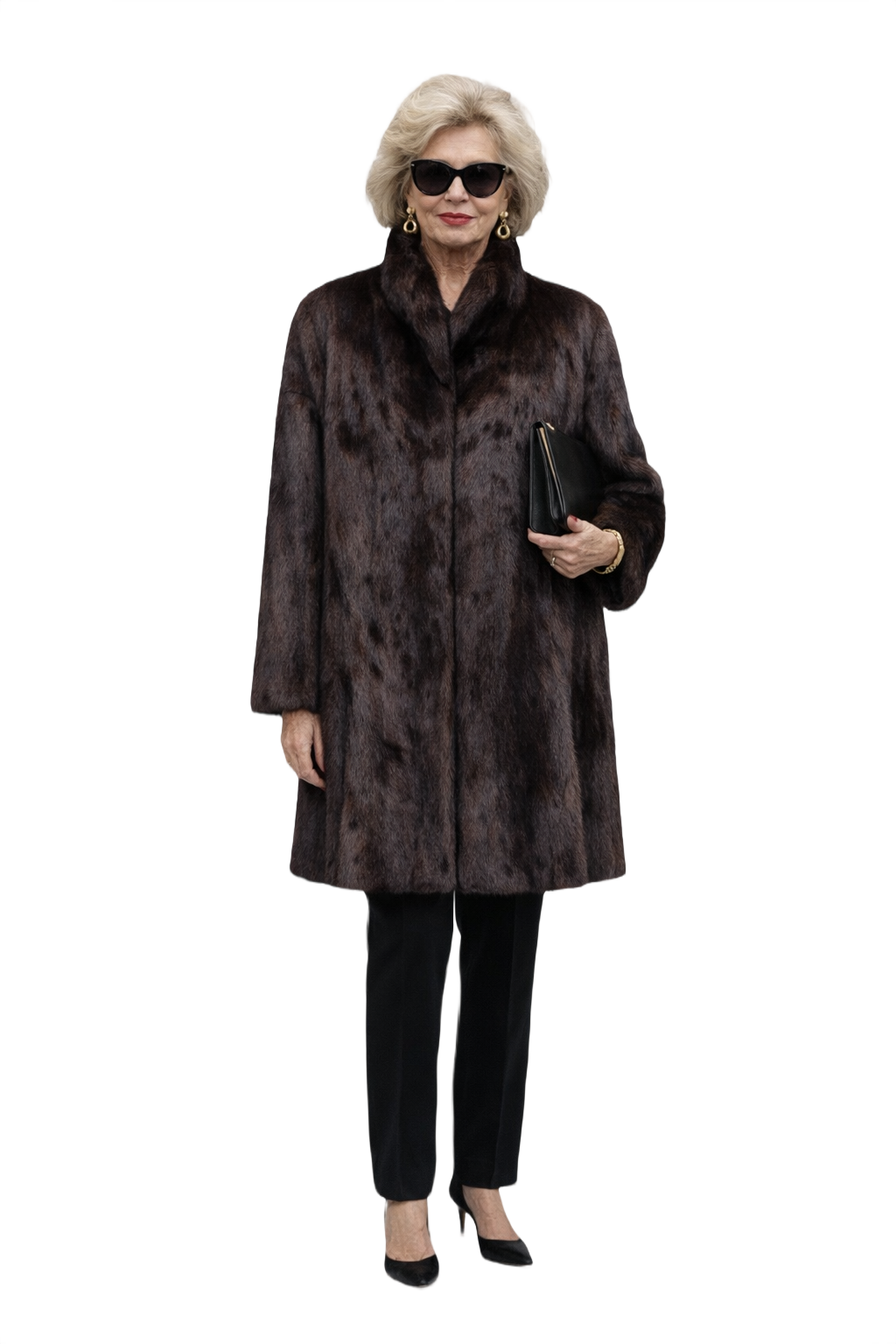 1980s Dark Brown Mink Fur Coat - Model