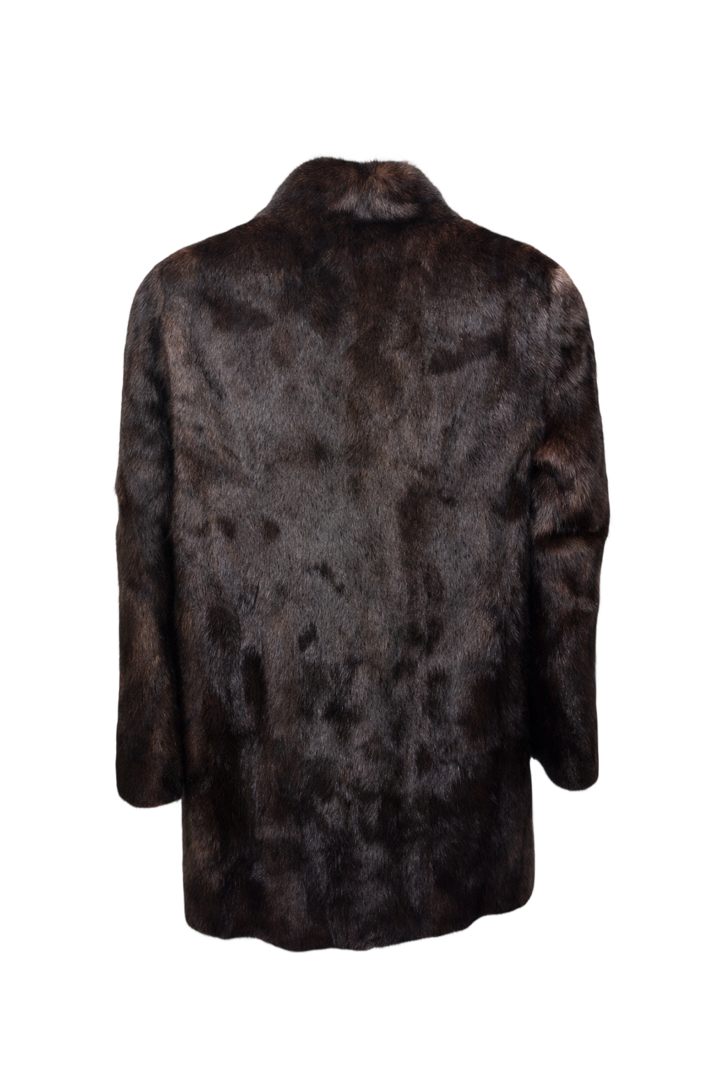 1980s Dark Brown Mink Fur Coat - Back View