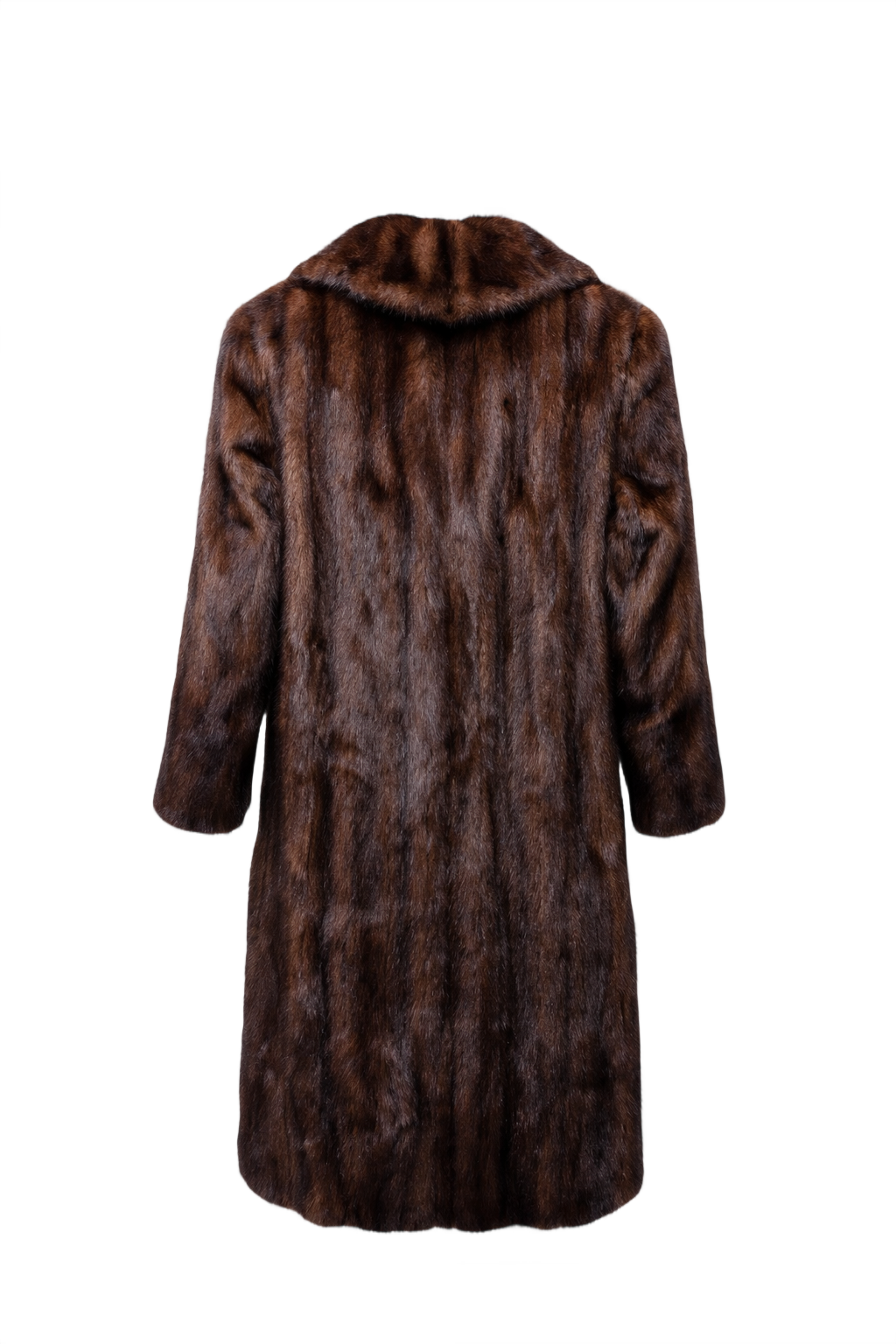1980s Brown Mink Fur Coat - Back View