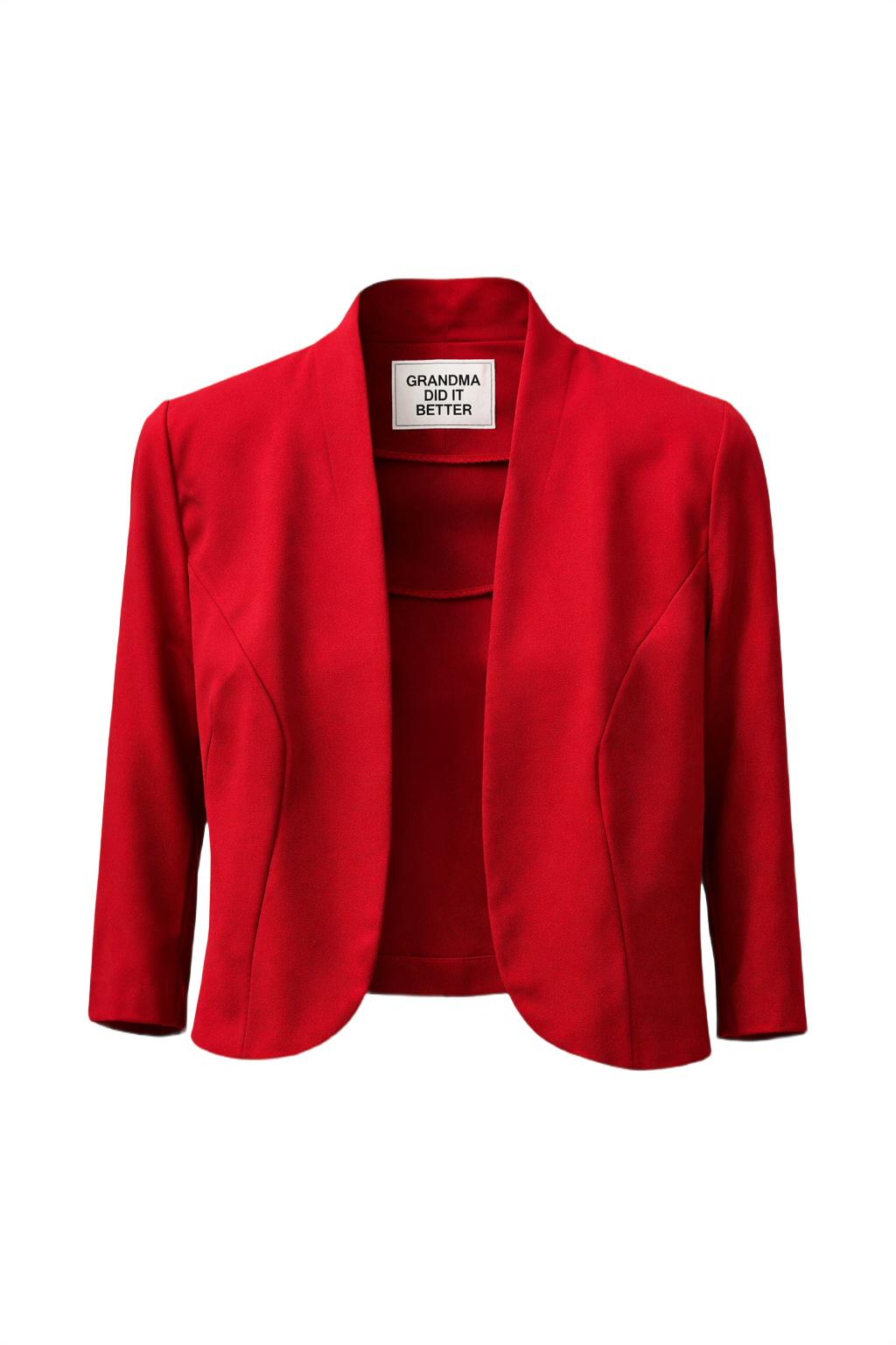 1990s Bright Red Unknown Jacket - Front View