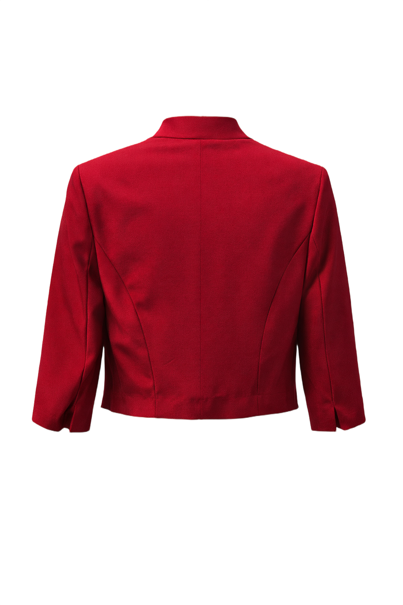 1990s Bright Red Unknown Jacket - Back View