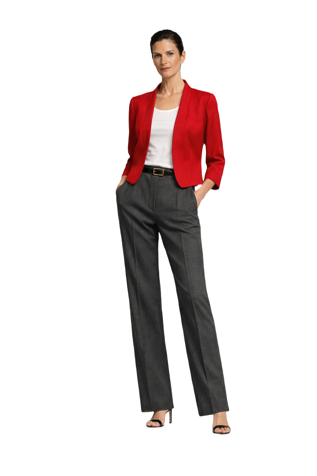 1990s Bright Red Unknown Jacket - Model