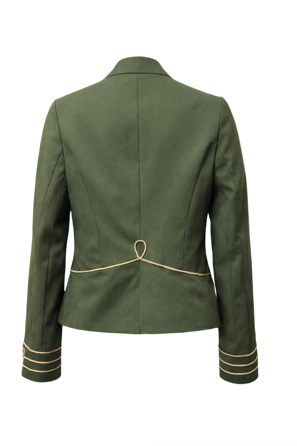 1990s Olive Green Wool Jacket - Back View