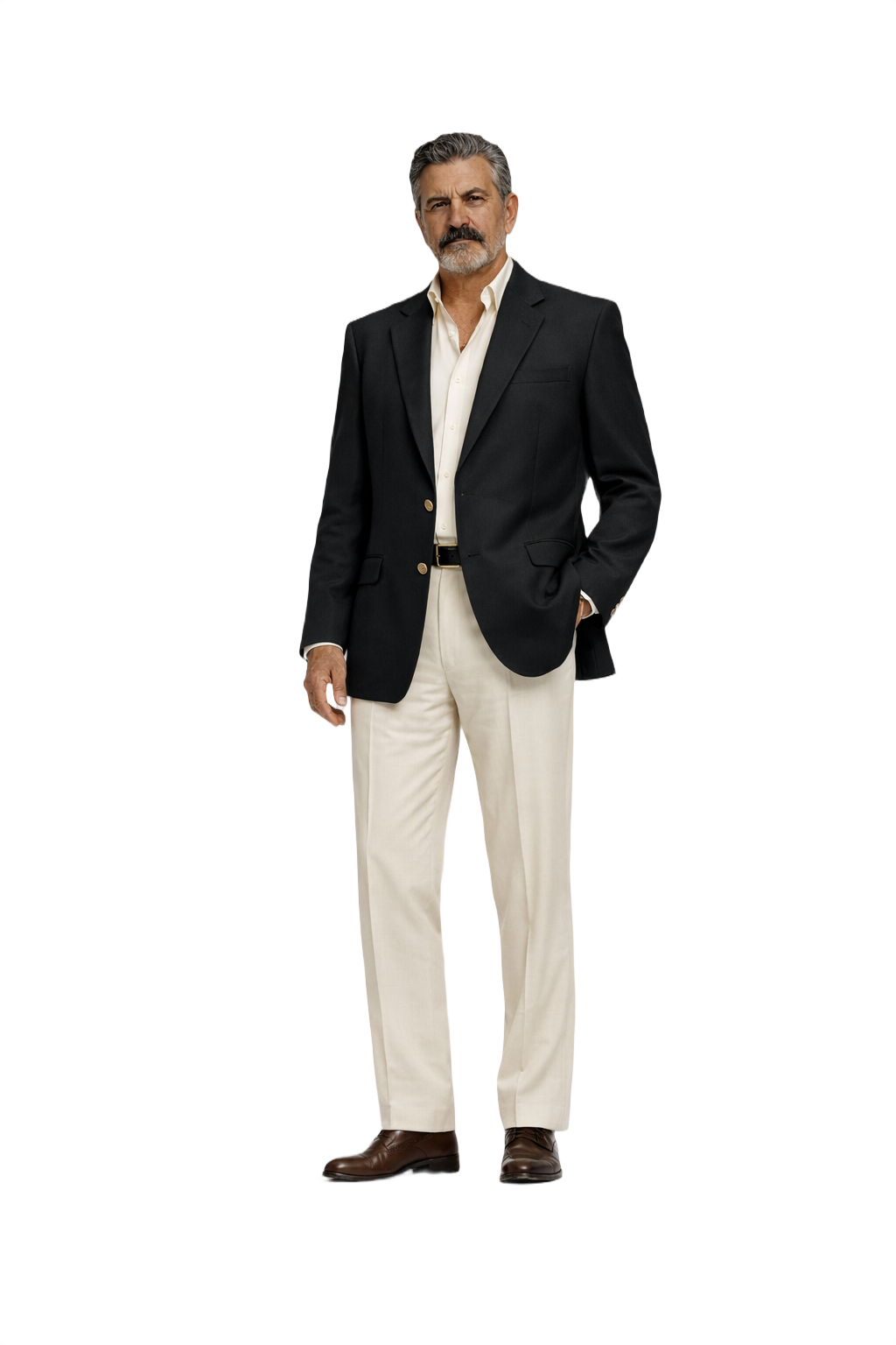 1980s Black Wool Blazer - Model