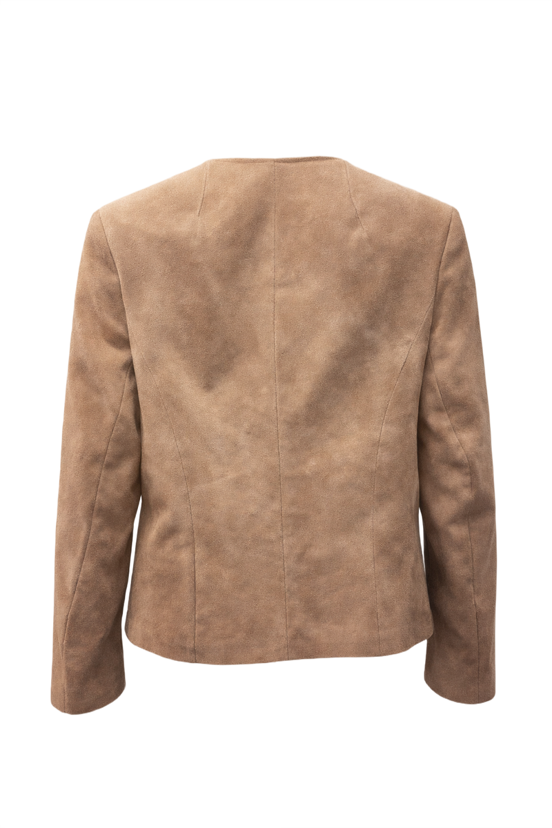 1990s Camel Suede Jacket - Back View