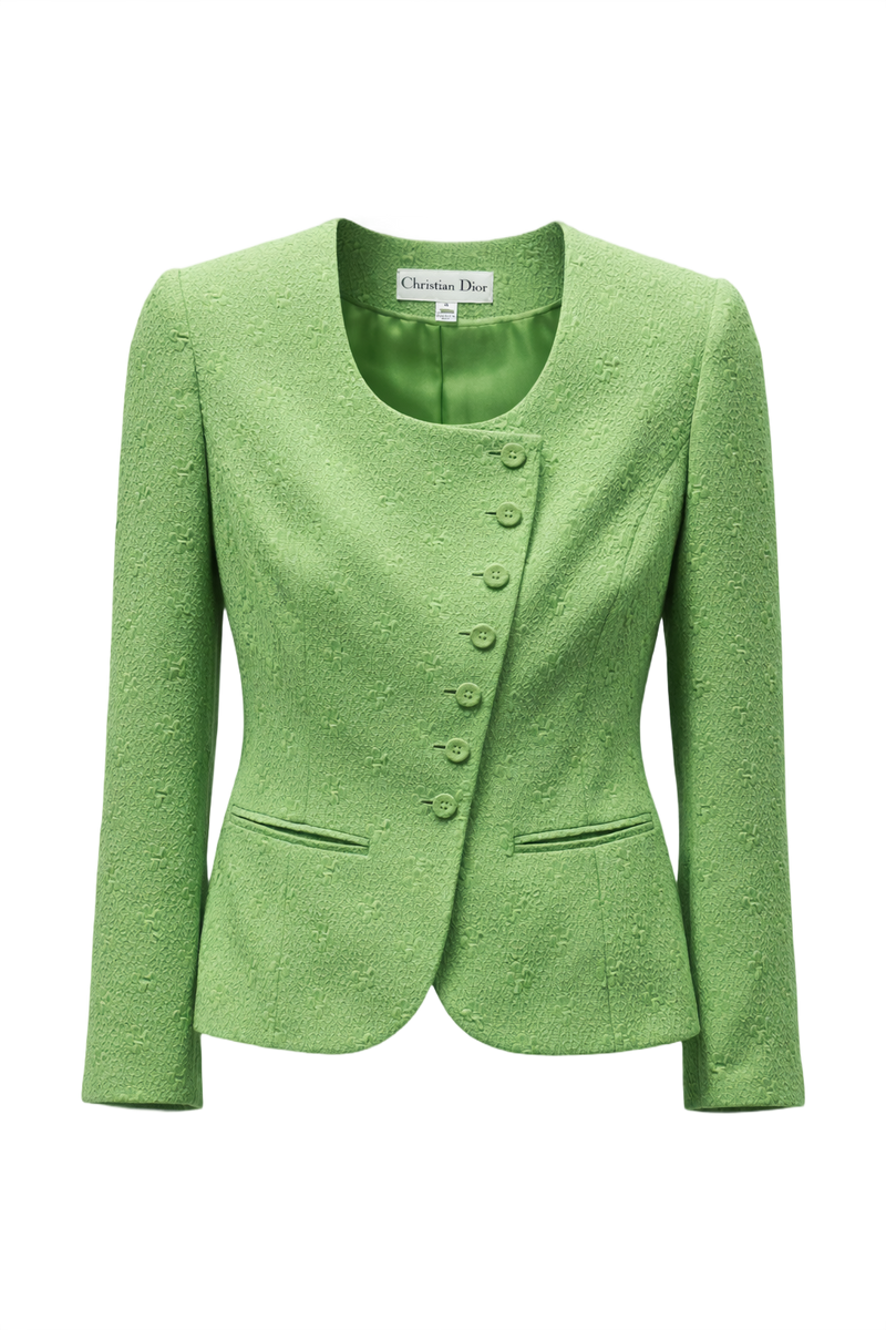 1980s Green Wool Blazer - Front View