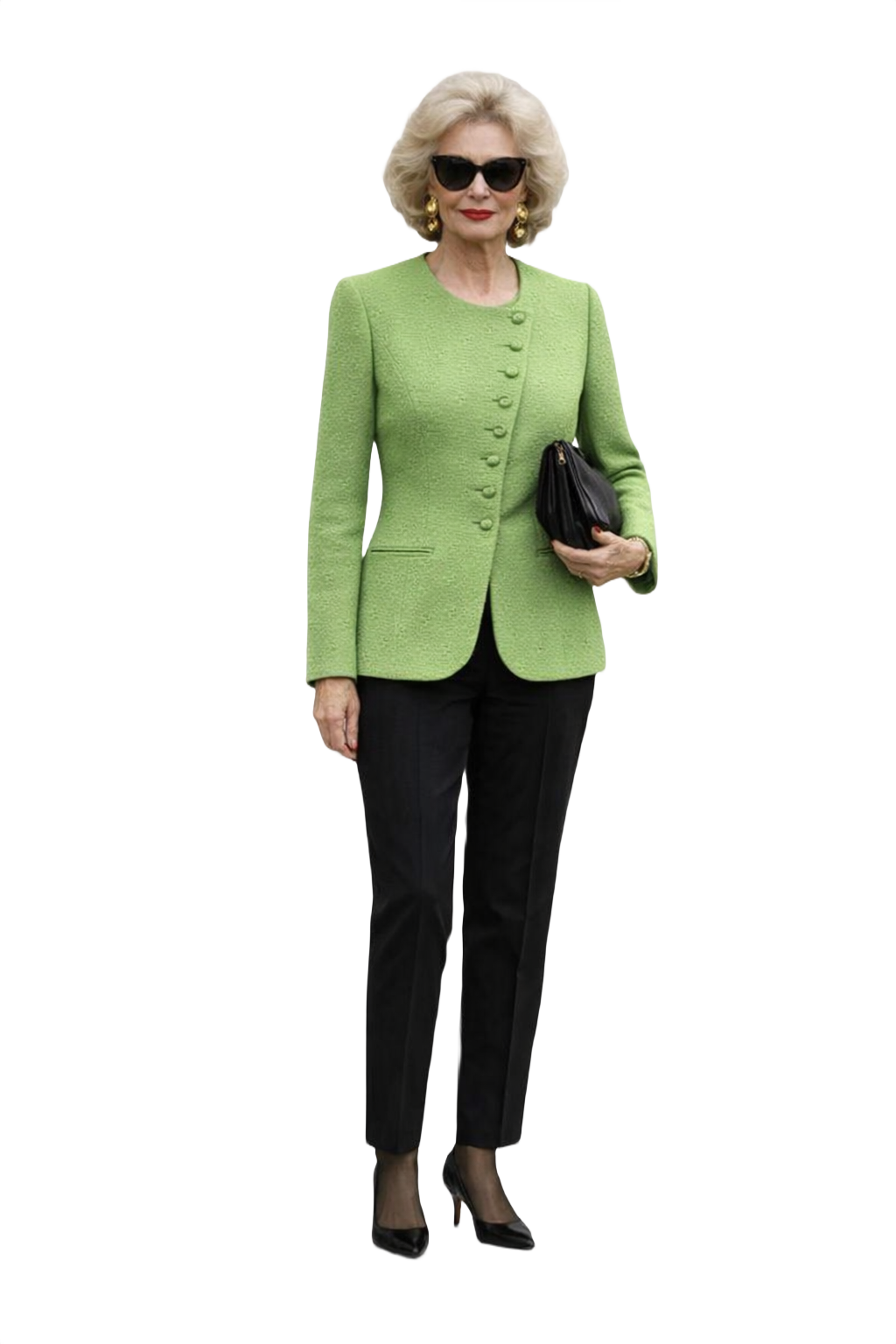 1980s Green Wool Blazer - Model