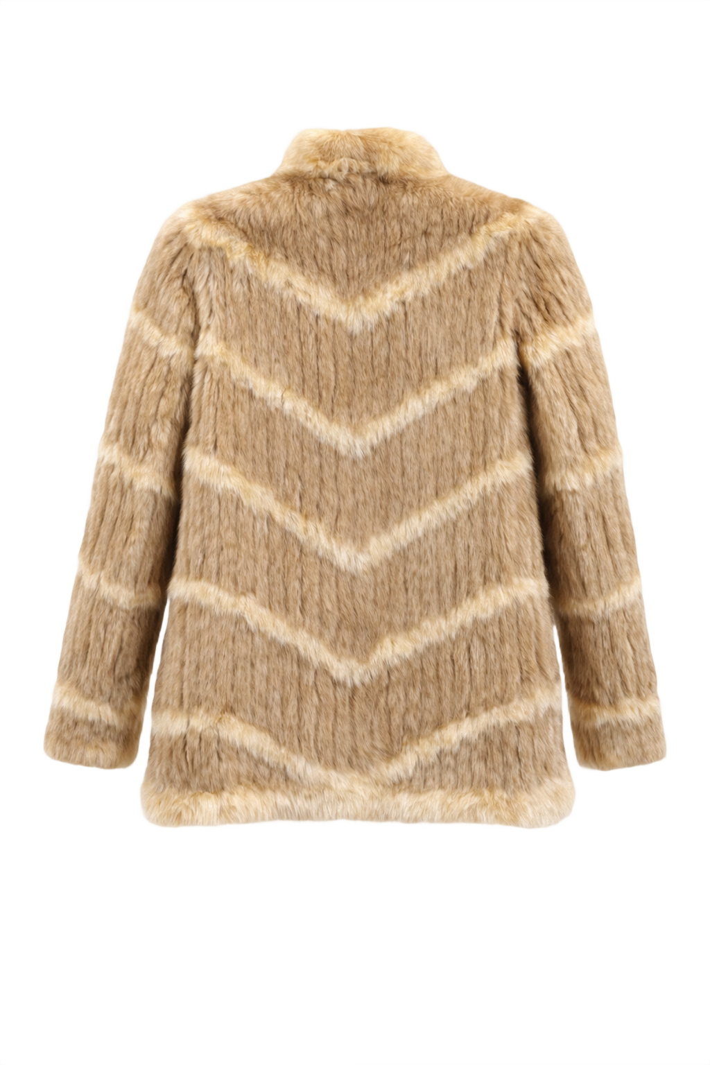 1980s Beige Fur Coat - Back View