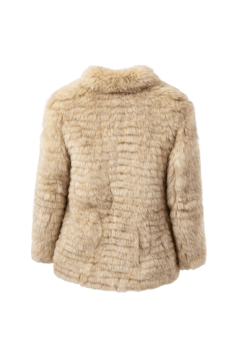 1980s Beige Fur Coat - Back View