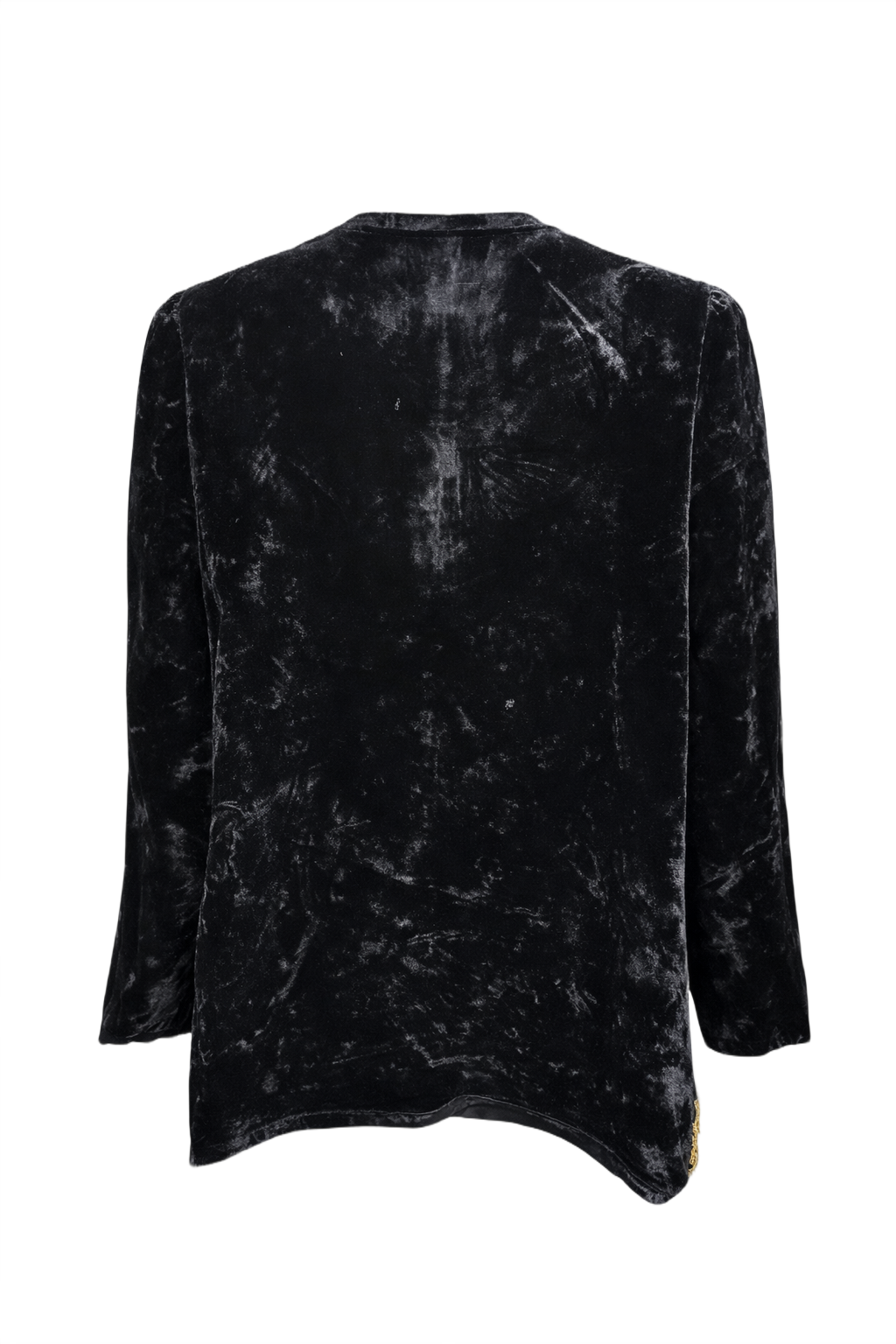 1980s Black Velvet Jacket - Back View