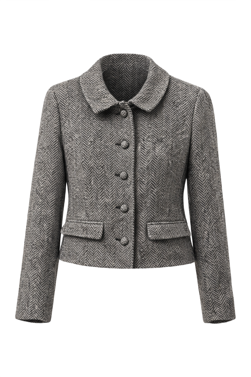 1960s Grey Wool Jacket - Front View