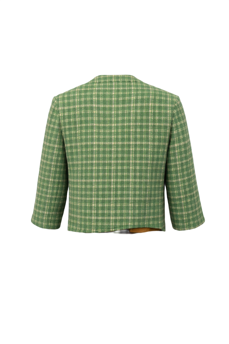 1960s Green Wool Jacket - Back View