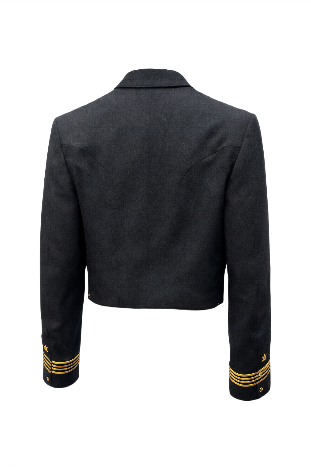 1940s Black Wool Jacket - Back View