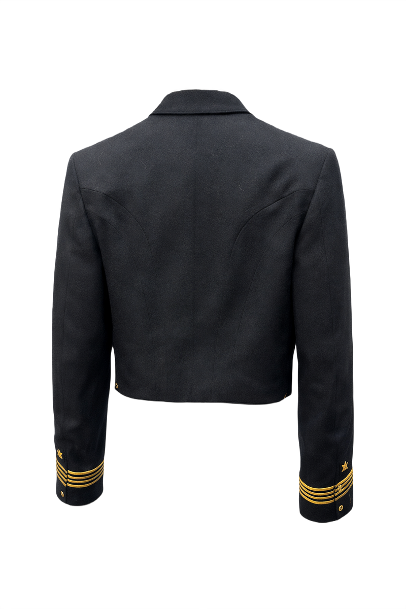 1940s Black Wool Jacket - Back View