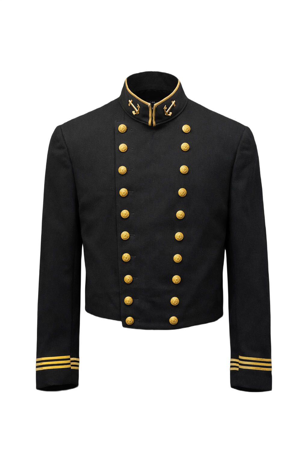 1940s Black Wool Jacket - Front View