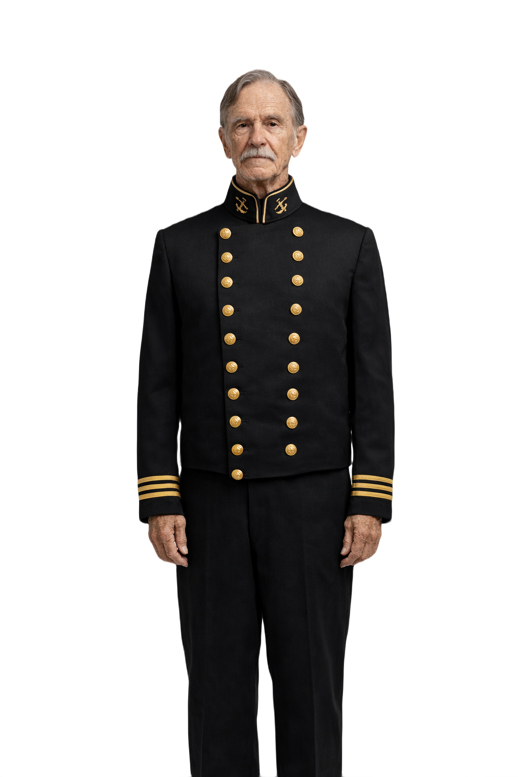 1940s Black Wool Jacket - Model