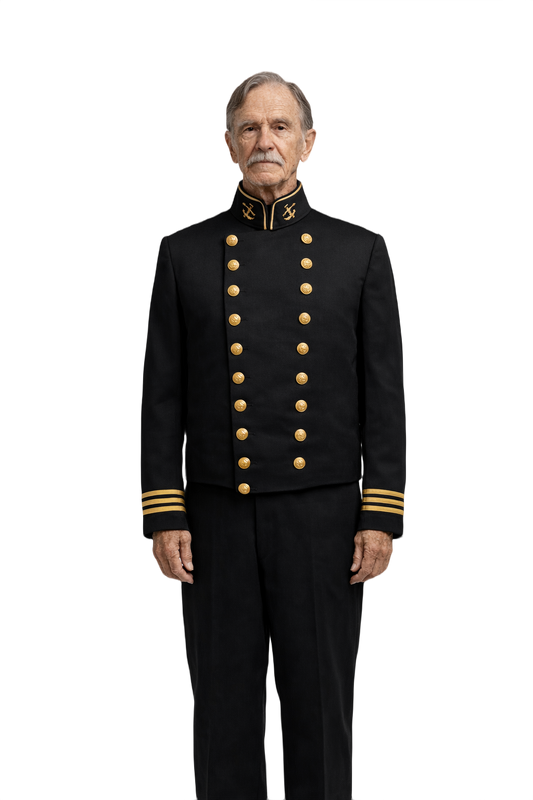 1940s Black Wool Jacket - Model