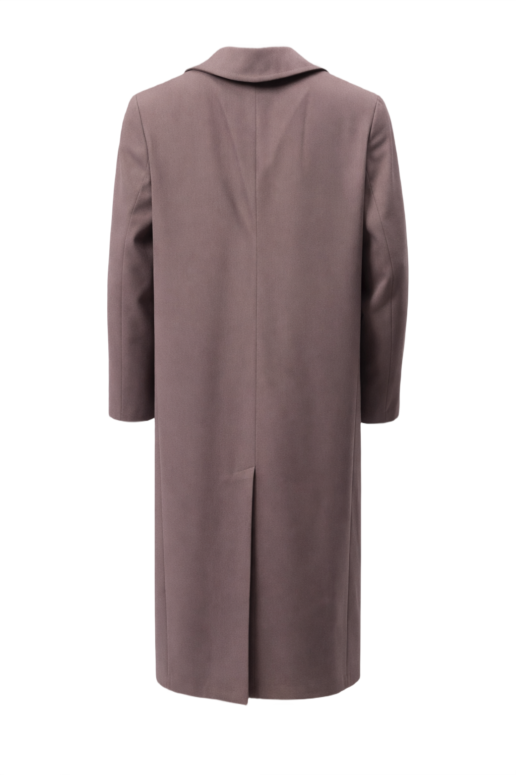 1990s Taupe Wool Coat - Back View