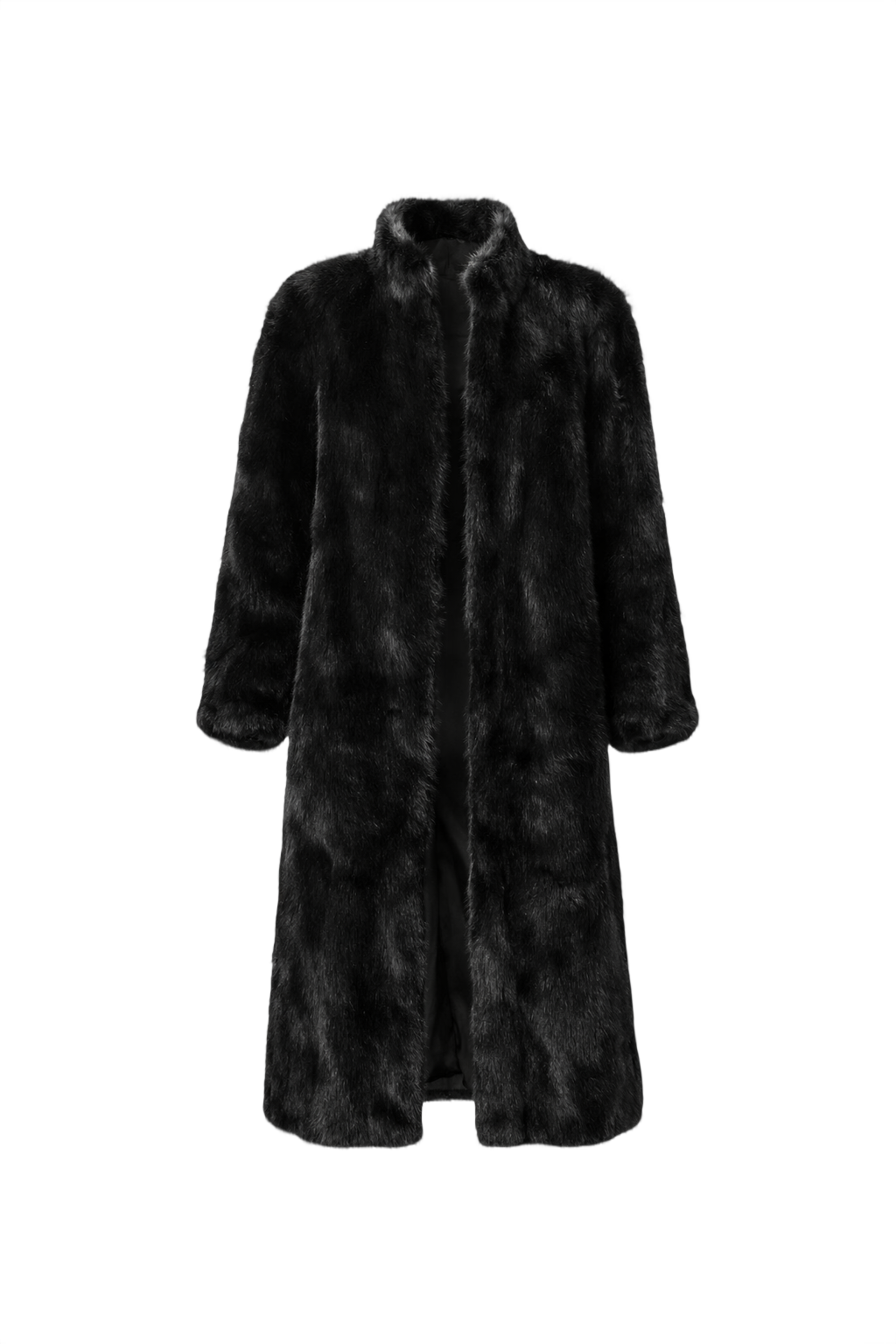 1980s Black Fur Coat - Front View