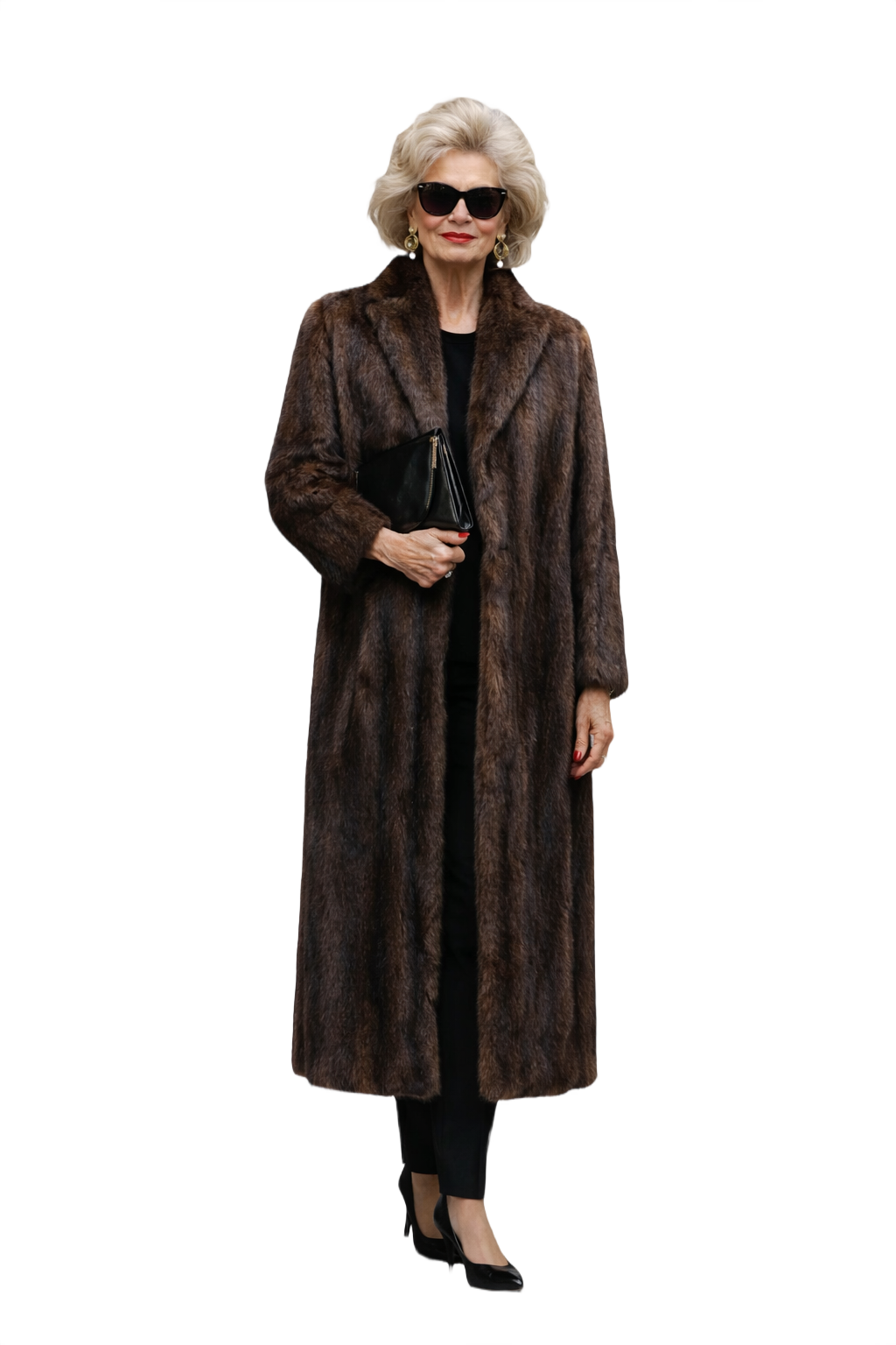 1980s Dark Brown Fur Coat - Model