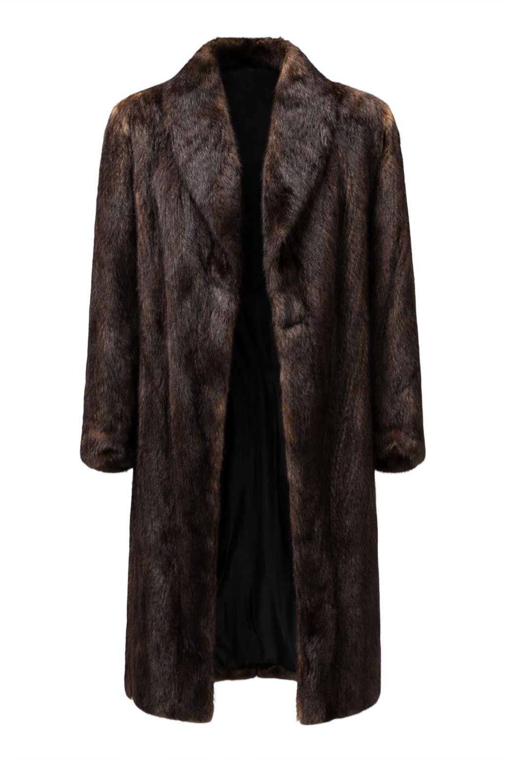 1980s Dark Brown Fur Coat - Front View