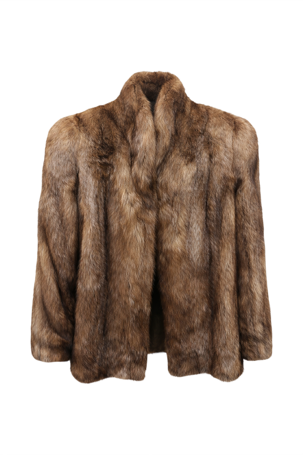 1990s Brown Fur Coat - Front View