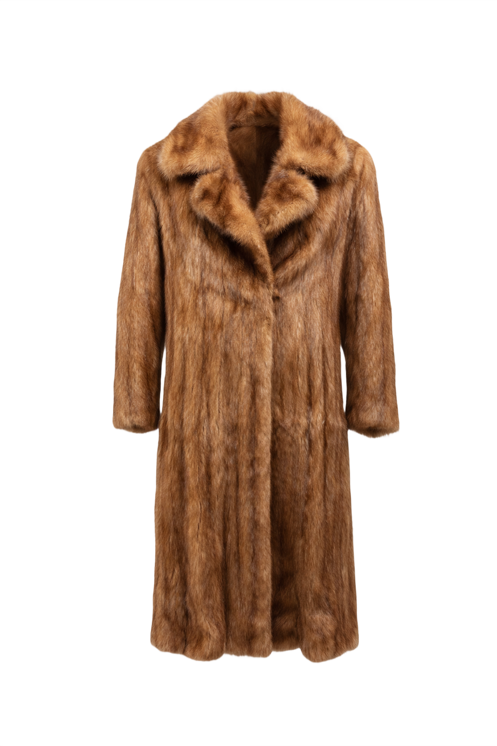 1970s Brown Fur Coat - Front View