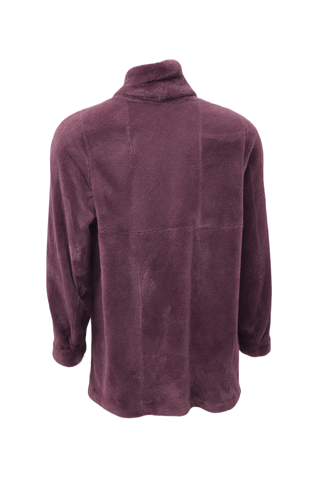 1980s Dusty Rose Purple Shredded Mink Fur Coat - Back View