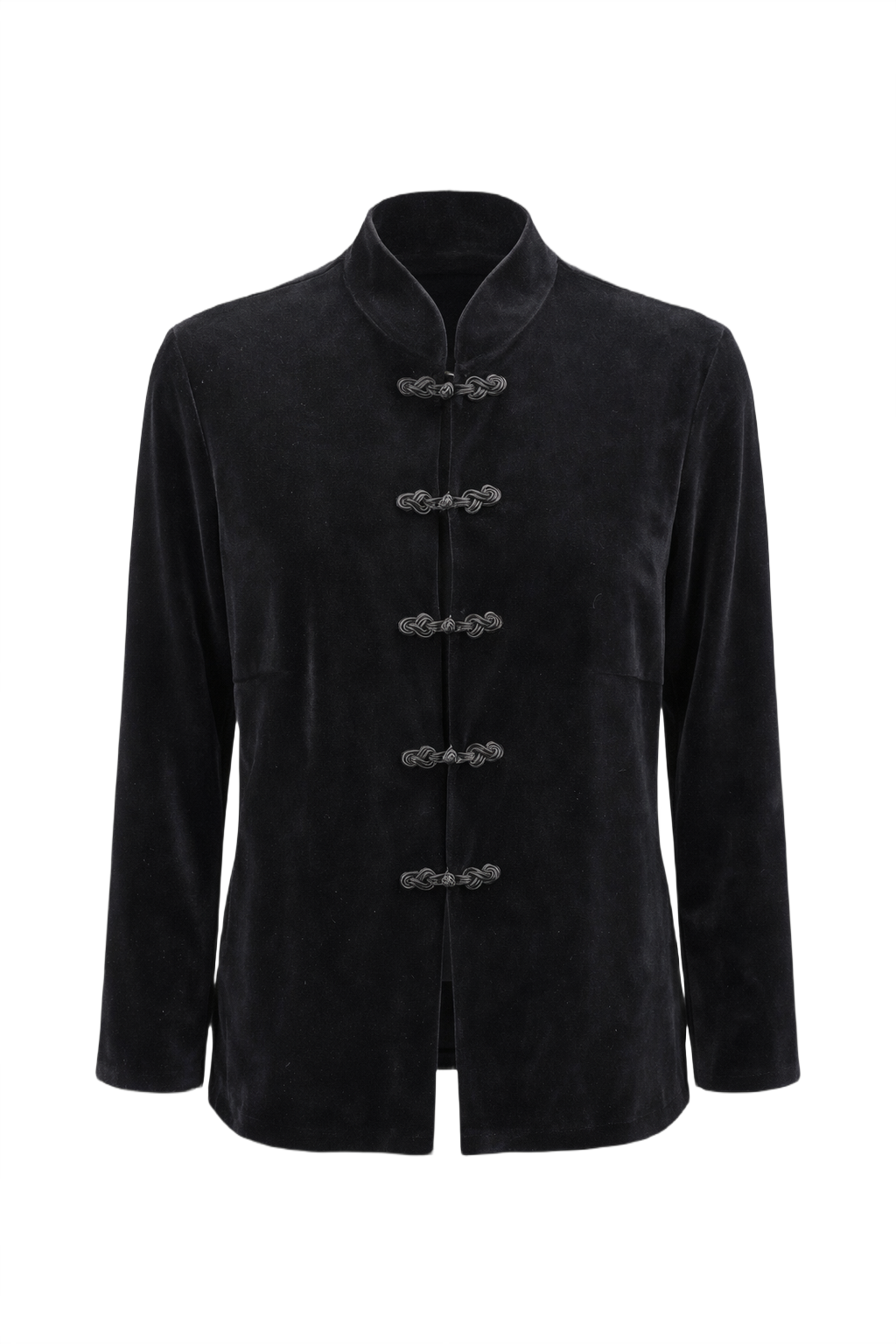 1990s Black Velvet Jacket - Front View