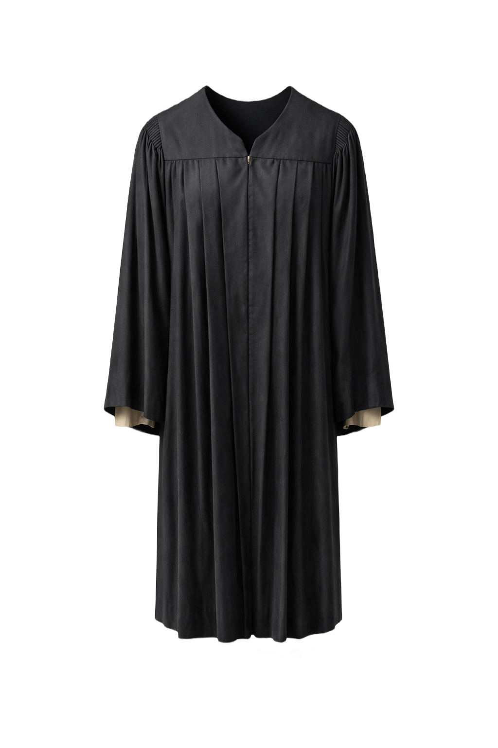 1950s Black Synthetic Robe - Front View