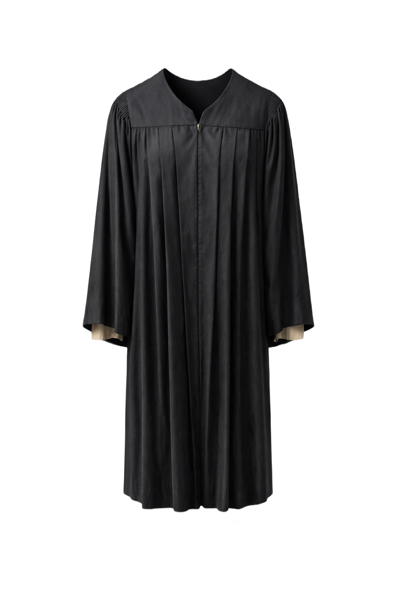 1950s Black Synthetic Robe - Front View